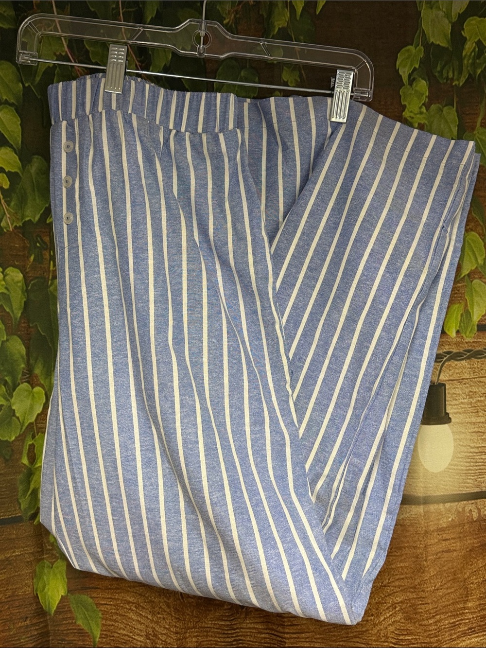 🆕Blue & White Striped Casual Pants